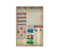 How To Bind A Quilt Vintage Quilting Knowledge Gift Canvas Wall Art Aesthetic Decorative Painting Living Room Style(Unframed,12x18inch(30x45cm))