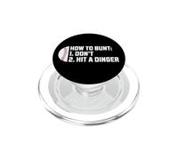 How to Bunt 1. Don't 2. Hit a Dinger Funny Baseball Home Run PopSockets PopGrip pour MagSafe