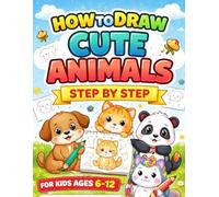 How to Draw Cute Animals Step by Step for Kids: Easy and Fun Drawing Lessons for Children Ages 6-12 | 63 Pages of Creative Art Activities