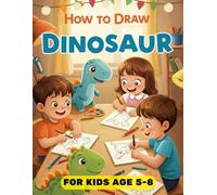 How to Draw Dinosaurs for Kids Ages 5-8: A Fun Step-by-Step Grid Drawing Book with 54 Pages of Easy Dinosaur Lessons for Beginners
