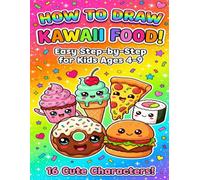 How to Draw Kawaii Food: Easy Step-by-Step Drawing Book for Kids Ages 4-9 | Learn to Draw Adorable Food Characters