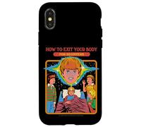 How to Exit Your Body Sarcastic Retro Funny Adult Humor Coque pour iPhone X/XS