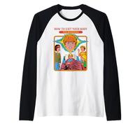 How to Exit Your Body Sarcastic Retro Funny Adult Humor Manche Raglan