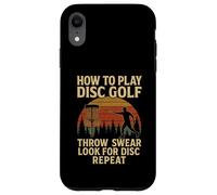 How to Play Disc Golf Funny Retro Graphic Coque pour iPhone XR