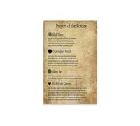 How To Pray The Rosary Chart Poster Easy Visual Guide for Beginners Catholic Family Prayer Time Living Room Wall Decor(Unframed,08x12inch(20x30cm))