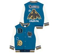 How To Train Your Dragon Blouson Bombardier, Veste Enfant Garcon Toothless, Blouson Garçon Dragon, Bleu 7-8 ans