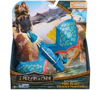 How to train your dragon Dreamworks Dragons - Figurine Dragon Tempête À Fonctions 25 Cm - Figurine Articulée Tempête Avec 3 Projectiles Feu - Cadeau Enfant - Jouet Enfant 4 Ans Et + Inspiré Du Film