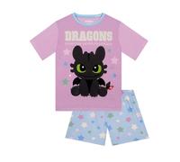 How To Train Your Dragon Pyjama Fille, Pyjama Enfant Toothless, Pyjamas Ete Filles, Violet 8-9 Ans