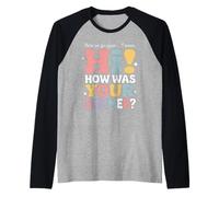 How Was Your Summer Funny Teacher Back to School Retro Humour Manche Raglan