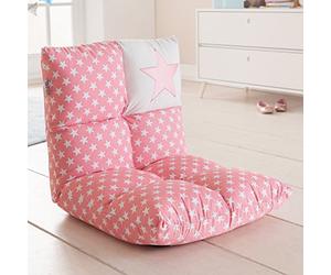 howa - 2 en 1 Fauteuil pour Enfant + Canapé pour Enfant - Dossier réglable à 6 Positions Rose/Blanc 8601