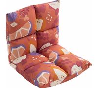 howa 2 en 1 Fauteuil pour enfants + chaise longue Fauteuil de sol pour enfants - dossier réglable 6 fois 'colorful red' 8603