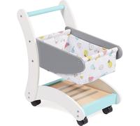howa Chariot de courses 'Funny' pour enfants en bois blanc / gris / turquoise 48822