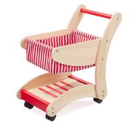 Howa chariot de courses pour enfants en bois naturel / rouge 48821