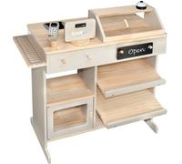 howa épicerie en bois naturel, beige avec 5 accessoires 47551