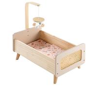 howa Lit de poupée en Bois miniflowers avec Mobile et literie 2160