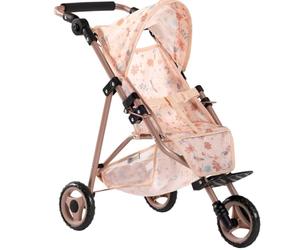 howa Poussette de poupée « miniflowers » - Élégante poussette de poupée - Jogger pour poupées jusqu'à 50 cm, jogging de poupée avec poignée réglable en hauteur 2260