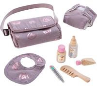 howa sac à langer pour poupées sac à langer pour poupées 'Rainbow' sac à langer comprenant 7 pièces d'accessoires 29502