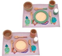 howa Set de vaisselle de jeu en bois pour enfants 18 pcs. 4897