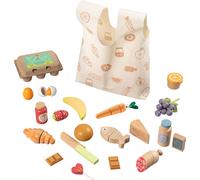 Howa shop wood accessories, play food, 25 pieces with shopping bag 4895