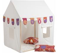 Howa tente de jeu pour enfants avec guirlande et ensemble de 2 housses de coussin "couleur rouge" 85152