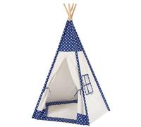 Howa tente tipi étoiles blanc/bleu avec tapis de sol 8500