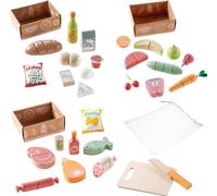 howa wood shop accessories set fruits et légumes, play food, breakfast set accessoires toys for the shop and children's kitchen 32 pieces 14891