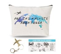 HOWAB Bon cadeau de voyage pour votre meilleure amie, cadeau d'adieu année à l'étranger Ma meilleure amie, cadeaux d'adieu pour les voyageurs du monde, collègues, famille, amis Trousse de toilette