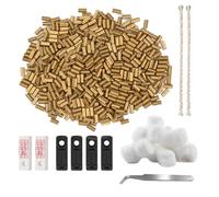 HOWAB Kit de Réparation de Pierre pour Zippo: 210 Pierre a Briquet, 2 Mèches 2 Tampon en Feutre 16 Boules de Coton 4 Joints en Caoutchouc 1 Pince à Épiler, Accessoires Remplacement pour Zippo