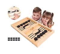 HOWADE Rapide Sling Puck Jeu, Catapult Echecs Pare-Chocs 2 en 1 Slingshot Table Hockey sur Glace Gagnant Conseil Party Game Toy pour Parents-Enfants