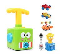 HOWADE Voiture de lancement alimentée par ballons, jouet de voiture, jouet de pompe, ballon pneumatique à pousser à la main, véhicule de course jouet pour enfants/tout-petits cadeau