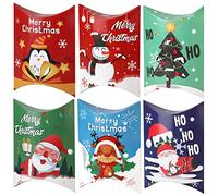 HOWAF 12 Pcs Boîtes Cadeaux Noël Pochettes Cadeau Noel Boite Cadeau Vide Boite Noel Emballage Cadeau Boite Bonbons Ballotin Chocolat Vide Petite Boite Cadeau Noel Emballage Cadeau Noel Décoration Noel