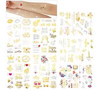 HOWAF 134 Tatouage EVJF, Team Bride Tatouages Éphémères Bride Tatouage Enterrement De Vie De Jeune Fille Accessoire Decorations Mariage