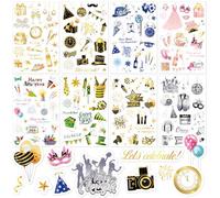 HOWAF 24 Feuilles Autocollant Nouvel An 2026, Papier Autocollant Chiffre Bonne Année Happy New Year Sticker Cadeau DIY Décoratif pour Scrapbooking, Decoration Nouvel An 2026, Deco Jour de l'An