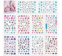 HOWAF 560+ Motif Licorne 3D Nail Art Stickers Autocollants à Ongles de Licorne Arc En Ciel Ongles Art Manucure Accessories pour Femmes Fille Enfants Licorne Anniversaire Fête Ongles Décoration