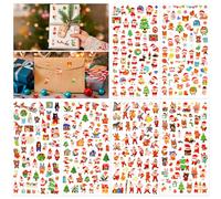 HOWAF 6 Feuilles Autocollant Noel, Stickers Noel Doré Etiquettes Autocollantes Noel, Gommettes Noel, Autocollant Cadeau Noel DIY Décoratif pour Scrapbooking, Cadeaux Noel, Décoration de Noël