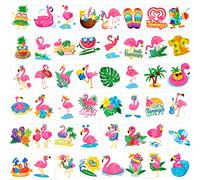HOWAF 96Pcs Tatouages Temporaires Flamant Rose pour Enfants, Flamants Roses Tattoo Autocollants Imperméable Tatouage Temporaire Faux Tatouage pour Decoration Anniversaire Tatoo Enfant Fille Garçons
