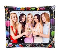 HOWAF Accessoire Photobooth Nouvel an 2026, Cadre Photobooth Gonflable Happy New Year Accessoire Photo Bonne Ann¨¦e pour Decoration Nouvel an 2026, Deco Jour de l'An, Multicolore