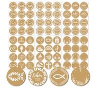 HOWAF Autocollant communion, Colombe Croix poisson autocollant Autocollants autocollants communion pour bapt¨ºme confirmation communion deco, Cadeau de communion