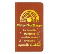 HOWAF Cadeau Maitresse d'école, Carnet de Notes Maitresse, Carnet Maitresse d'école, Carnet Merci Maîtresse pour Cadeau Fin d'Année Maitresse, Cadeaux Maitresse, Cadeaux d’Anniversaire ou Noël