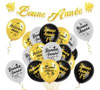 HOWAF Decoration Nouvel An 2026, Ballon Nouvel An Bannière Bonne Année Guirlande Happy New Year pour Decoration Jour de l'An 2026 Nouvelle Année