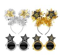 HOWAF Decoration Nouvel An 2026, Serre Tete Nouvel An Bandeau de Bonne Année Bandeau Cheveux Happy New Year Lunette pour Photobooth cotillons Nouvelle Année Deco Jour de l'an 2026, B