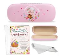 HOWAF Étui à Lunettes Mamie, Etui Lunettes Grand Mere, Boite a Lunette avec Carte pour Cadeau Mamie, Fête des Grands-mères, Cadeau Fete des Mamies, Noel Anniversaire