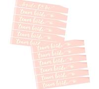 HOWAF Kit EVJF Accessoire, Rose Or Bride to be Écharpe EVJF et 11 Team Bride Écharpe Enterrement de Vie de Jeune Fille Accessoires Déguisement EVJF Cadeau pour Future Mariée