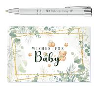 HOWAF Livre d'or Baby Shower Vœux pour le bébé Livre avec stylo Livre de Mémoire de bébé Album Photo Cadeau Baby Shower Fille Garcon Future Mère