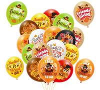 HOWAF Lot de 36 ballons de décoration de fête d'amitiés, ballons amusants en forme de dinde pour Thanksgiving, décoration de fête de la Turquie pour Thanksgiving
