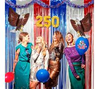 HOWAF Lot de décorations patriotiques pour anniversaire de mariage 1776-2026, ballons en aluminium motif aigle américain pour anniversaire de mariage 1776-2026
