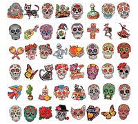 HOWAF Tatouage Halloween Enfant, 96 Mort Crâne Tatouage Ephemere Enfant Tatoo Halloween Tatouages Autocollant pour Enfants femme homme Deguisement Halloween Maquillage pour visage