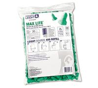 Howard Leight MAXIMUM LITE Bouchons d'Oreille à Usage Unique en Mousse en Polyuréthane, Taille Unique, Vert, Forme en T, Sans Cordon, SNR 38 dB, 1013048 (Sachet de Recharge 200 Paires)