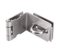HOWDIA Loquet de porte de 10,2 cm à 90 degrés, en acier inoxydable à angle droit, verrou de sécurité pour porte poussée, coulissante, grange, 2 mm d'épaisseur, argent brossé
