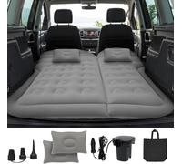 Howduoyu Matelas pneumatique SUV pour camping, matelas gonflable pour voiture compatible avec SUV, lit de camping avec pompe, tapis de couchage gonflable pour siège arrière de voiture, lit de voyage